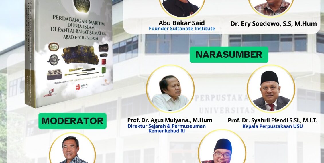 Bedah Buku Perdagangan Maritim Dunia Islam di Pantai Barat Sumatra Abad I-IV H/VII-X M